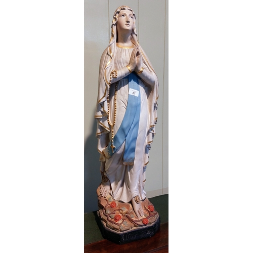 27 - Statue of the Virgin Mary - C. 84cm H