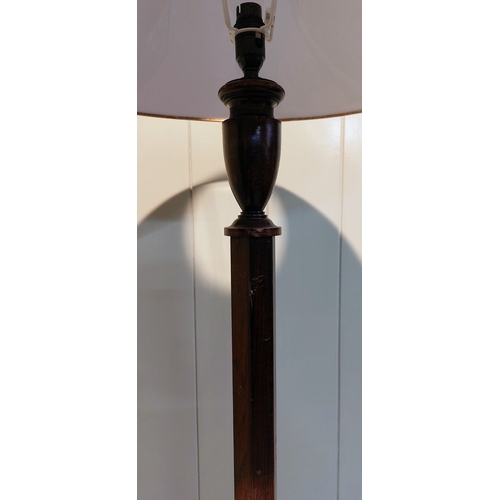 34 - Mahogany Standard Lamp and Shade