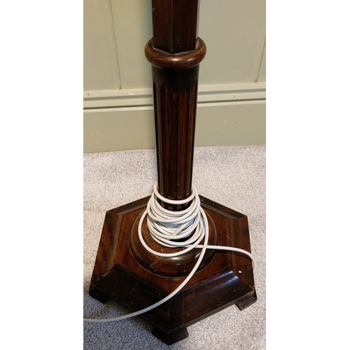 34 - Mahogany Standard Lamp and Shade