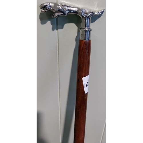 52 - Jaguar Top Walking Stick