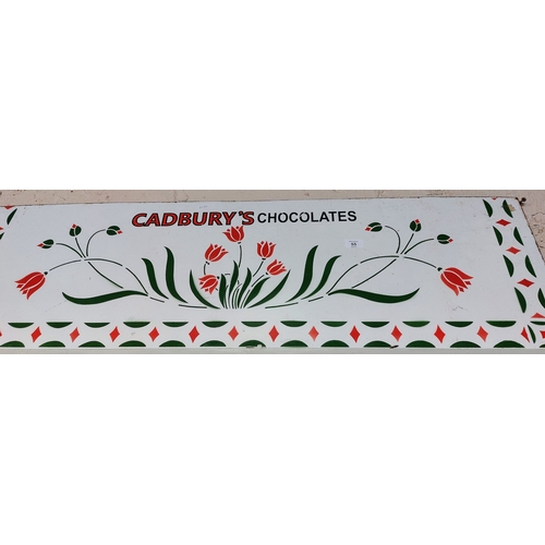 55 - Cadburys Chocolate Enamel Advertising Sign - C. 122cm W x 38cm H