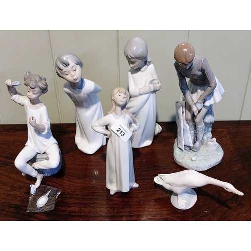 213 - Collection of Lladro and Zaphir Figurines