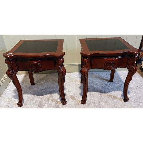 360 - Pair of Mahogany Side Tables with Drawer - C. 60cm W x 50cm D x 67cm H