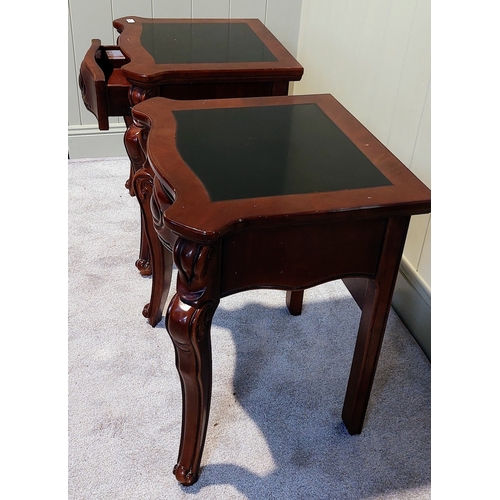 360 - Pair of Mahogany Side Tables with Drawer - C. 60cm W x 50cm D x 67cm H