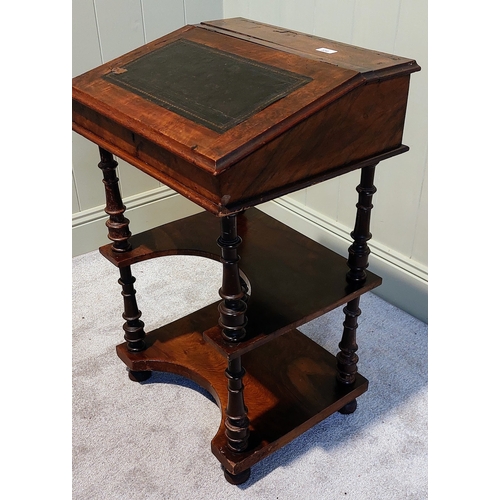 370 - Neat Rosewood Veneer 3-Tier Davenport - C. 53cm W x 45cm D x 83cm H