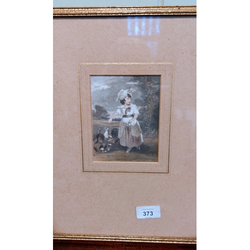 373 - Pair of Gilt Framed Gainsborough Prints - Lady Catherine Pelham & The Cottage Girl - C. 27cm W x 36c... 