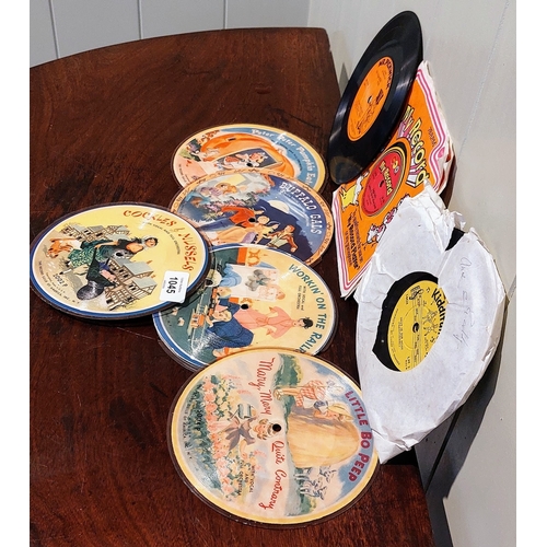 1045 - Collection of Miniature Childrens Picture Disc Records