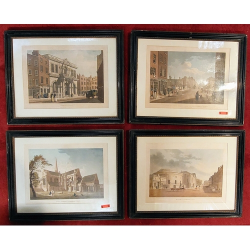 412A - Set of 4 James Malton Dublin Scenes - C. 60cm x 47cm H (measurement inc frame)