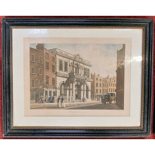 412A - Set of 4 James Malton Dublin Scenes - C. 60cm x 47cm H (measurement inc frame)