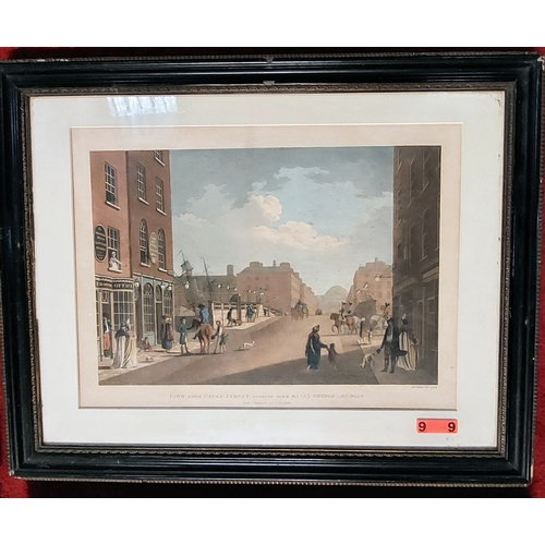 412A - Set of 4 James Malton Dublin Scenes - C. 60cm x 47cm H (measurement inc frame)