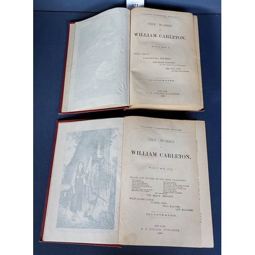 2 Volumes of The Works of William Carleton 1882. Volume III Traits and ...