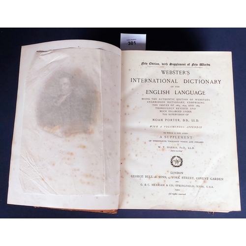 Webster's International Dictionary - Large Leather Bound Volume ...