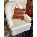 Deep Button Back Upholstered Armchair