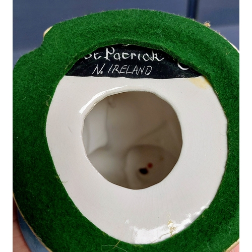 12 - Ceramic Figure of St Patrick - C. 30cm H