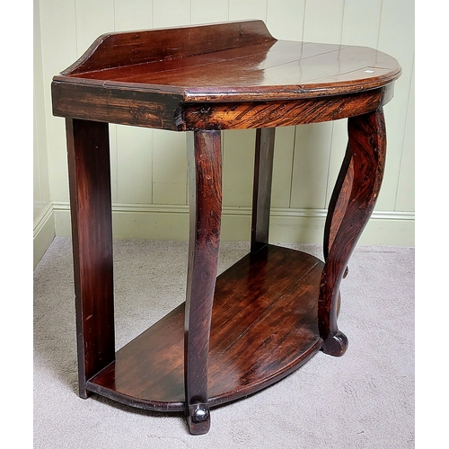 58 - Victorian Mahogany Bow Front Console Table - C. 125cm W x 64cm D x 96cm H