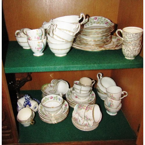 1069 - Collection Vintage Fine Bone Porcelain Tea Set and Others Quantity as Photographed