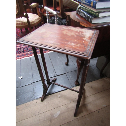 1089 - William IV Mahogany Occasional Table on Slender Turned Supports Approximately 12 Inches Wide x 26 In... 