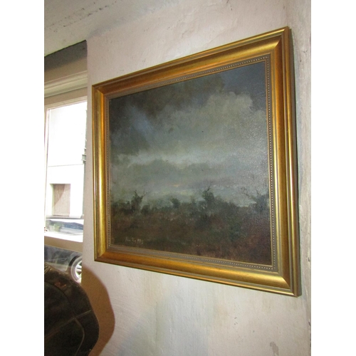 1105 - Adam Kos Irish School Landscape Oil on Board Signed Lower Right Contained within Gilded Frame Approx... 