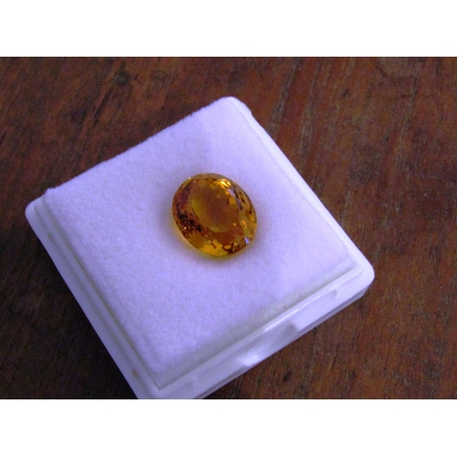 242 - Oval Cut Yellow Garnet of Deep Hue Approximately 9 Carats