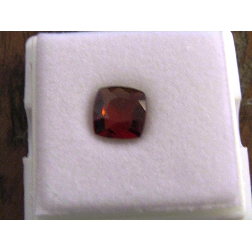 244 - Red Garnet 4 Carat Square Cut Gem Stone