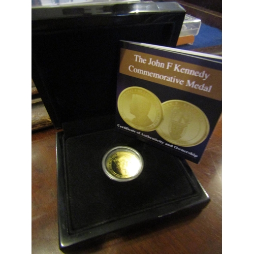 252 - JFK Commemorative Gold Coin Contained within Original Collectors Presentation Case