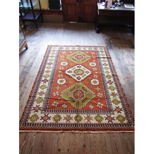 255 - Antique Persian Rug of Geometric Design Approximately 8ft 6 Inches Long x 5ft Wide