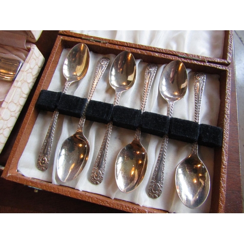 277 - Set of Six Solid Silver Teaspoons within Original Presentation Case