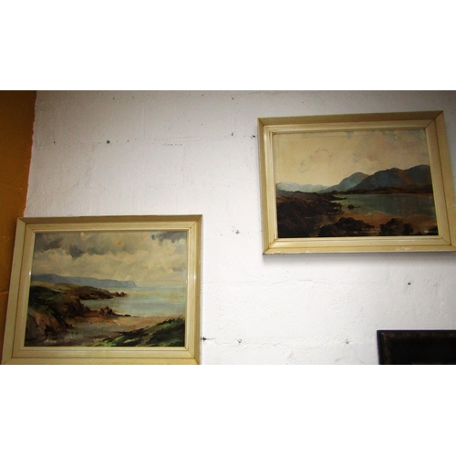 290 - David Boyd Irish School Pair of West of Ireland Scenes Oil on Canvas Each 18 Inches High x 24 Inches... 