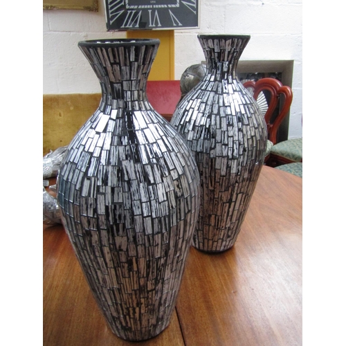 296 - Pair of Modernist Shaped Form Vases Each Approximately 16 Inches High