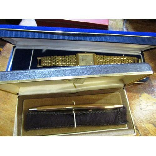 76 - Cased Pen and Gold Filled Cross Pen Both in Presentation Cases