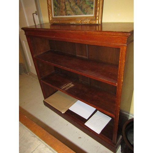 98 - Edwardian Mahogany Open Form Floor Bookcase Approximately 5ft Wide