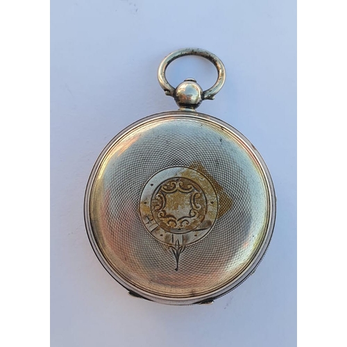 542 - Antique Key Wind Pocket Watch by JG Graves Sheffield Solid Silver