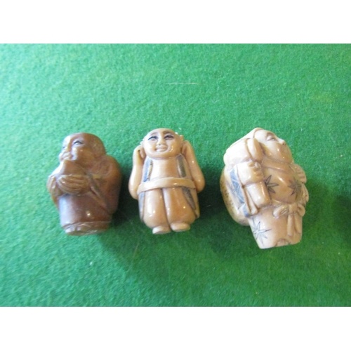 3071 - Six Carved Netsuke Figures of Wise Men