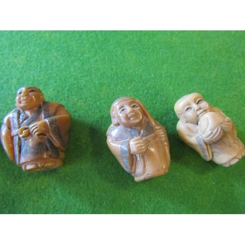 3071 - Six Carved Netsuke Figures of Wise Men