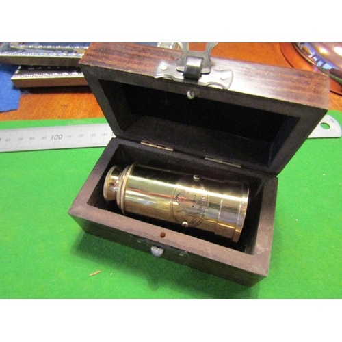 4391 - Retractable Brass Telescope with Original Hardwood Box