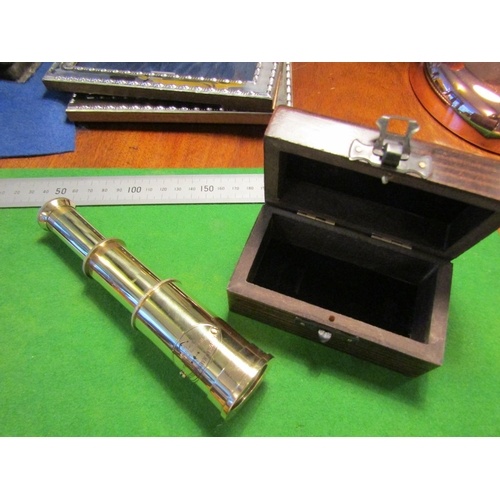 4391 - Retractable Brass Telescope with Original Hardwood Box