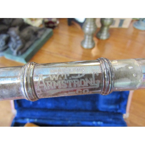 286 - Silver Plated Flute Complete with Original Leather Bound Carry Case