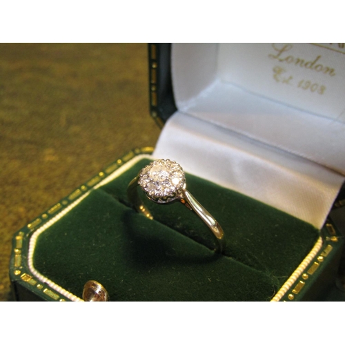 37 - 9 Carat Gold Ring Set with Diamonds Ring Size O