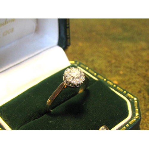 37 - 9 Carat Gold Ring Set with Diamonds Ring Size O