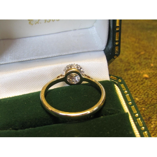 37 - 9 Carat Gold Ring Set with Diamonds Ring Size O