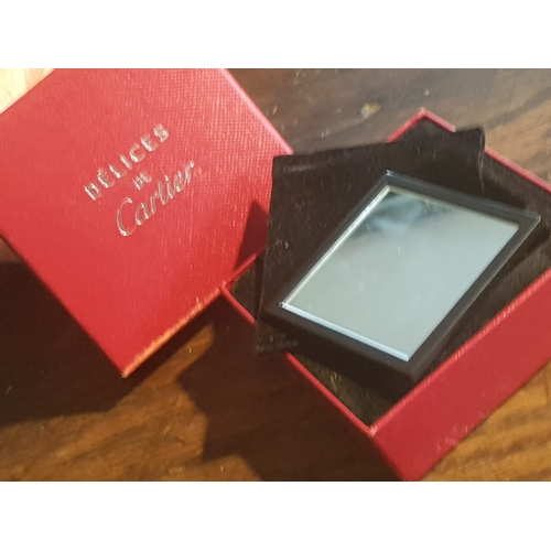 Cartier Compact Mirror within Presentation Box and Pouch