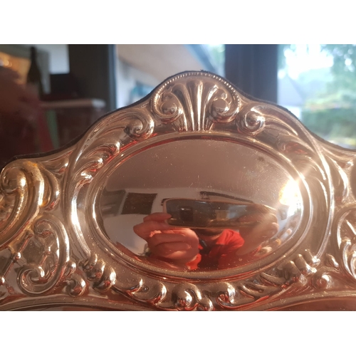 621 - Large Silver Dressing Table Mirror Approximately 16 Inches High