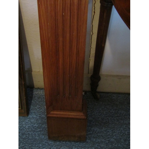 1014 - Carved Wood Fire Surround with Reeded Column Side Decoration Approximately 4ft 4 Inches Wide