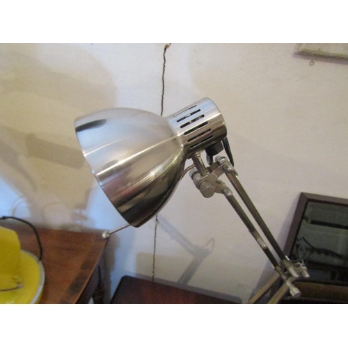 1018 - Chrome Plated Angle Poised Lamp Electrified Working Order