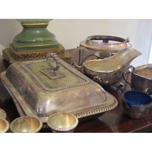 1029 - Large Quantity of Silver Plate As Photographed including Entre Dishes