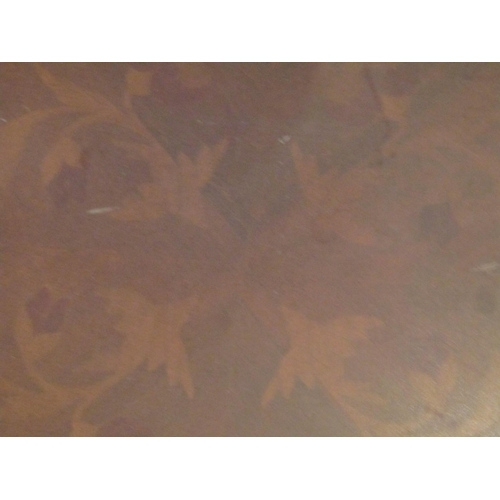 1031 - Marquetry Decorated Mahogany Shaped Form Coffee Table Approximately 4ft 4 Inches Wide above Well Car... 