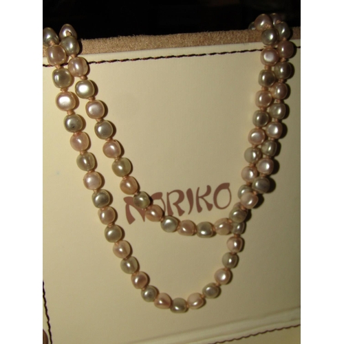 1036 - Noriko Pearls of Good Colour with Original Suede Line Presentation Case