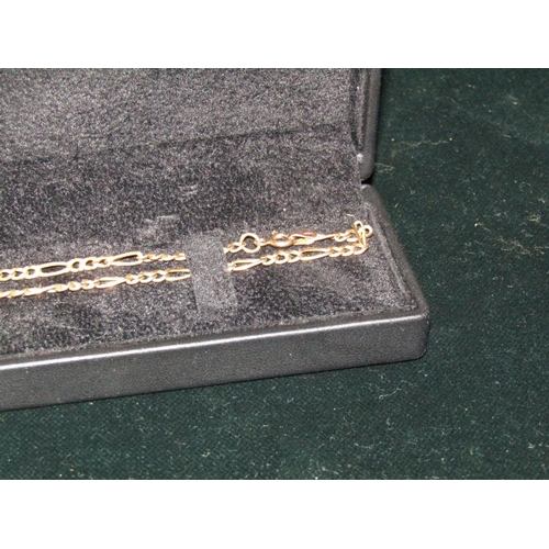 1038 - 9 Carat Gold Ladies Link Chain Necklace with Appleby Suede Lined Jewellery Box