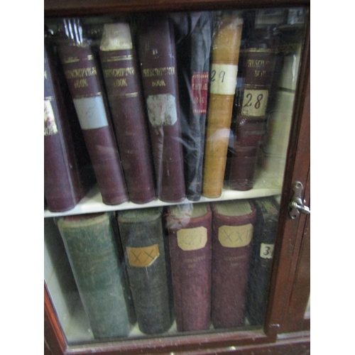 1113 - Collection of Various Leather-bound Antique Ledgers Quantity As Photographed