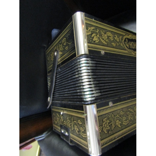 1154 - Horner Button Accordion Approximately 14 Inches High